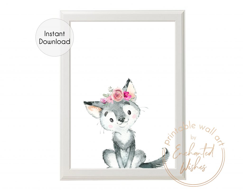 Woodland Animal Prints Set of 12 Wall Art Printable Prints