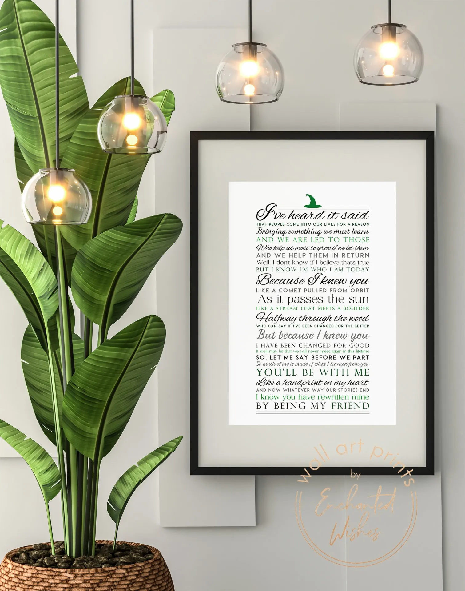 Wicked For Good Lyrics print printable