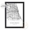 Chicago city map print