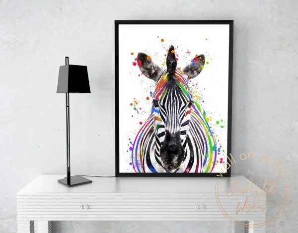 Rainbow Zebra Wallpaper Border
