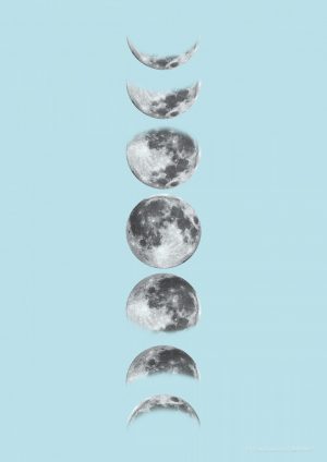 Blue Moon Phases Print