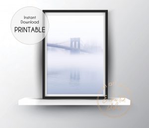 New York Fog Indigo Photo Print