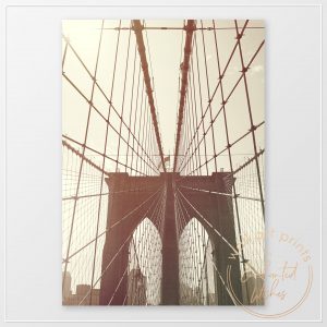 Brooklyn Bridge Arches Vintage Photo Print