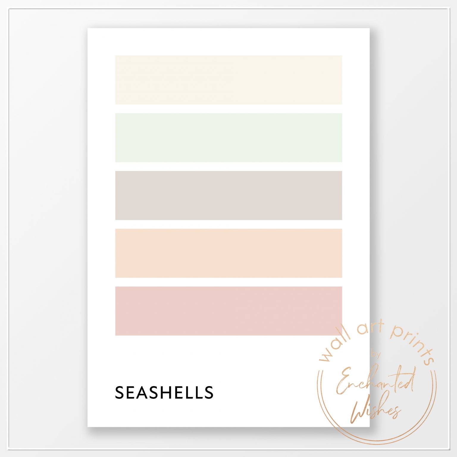 Seashells Color Swatch Print - Wall Art