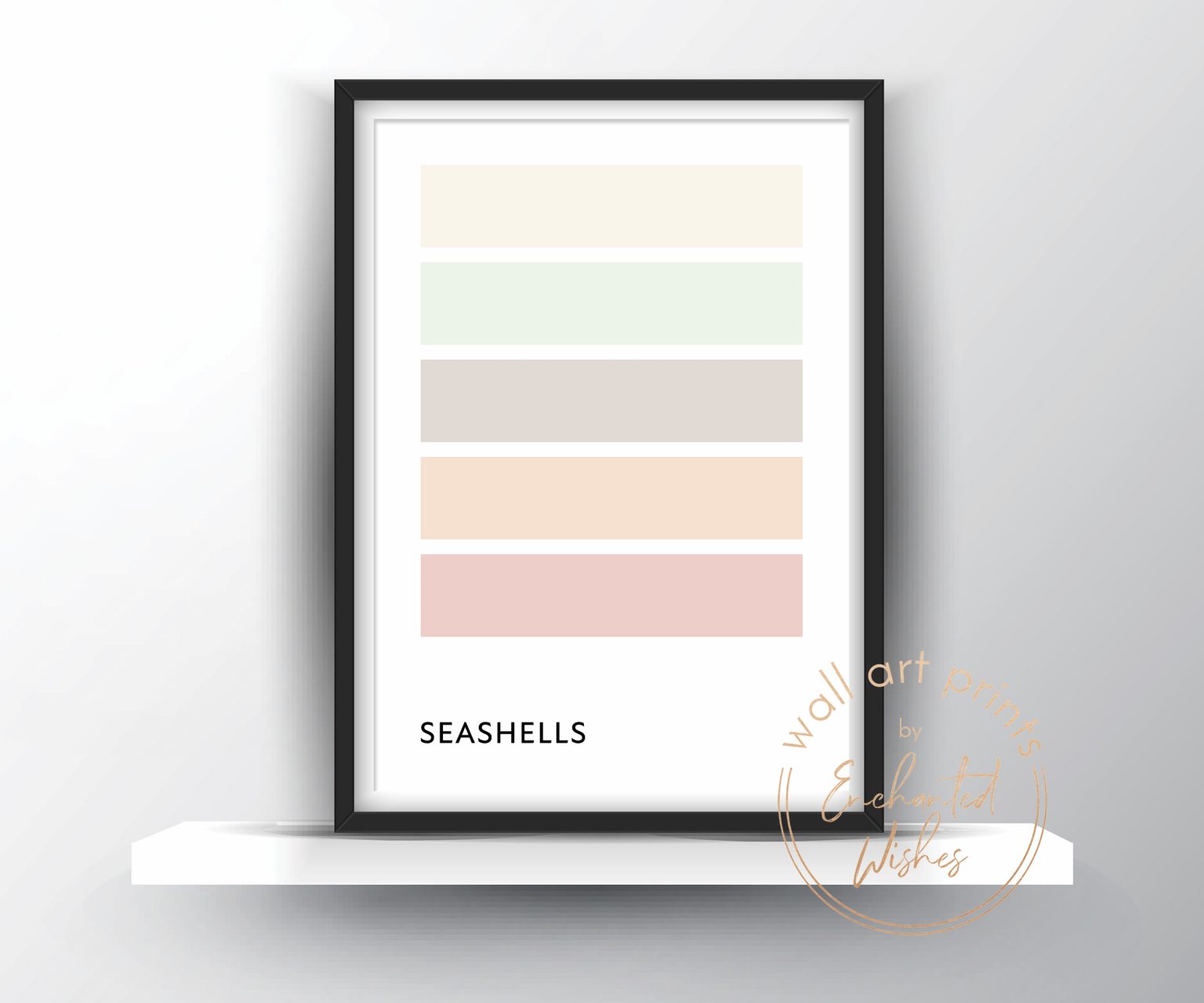 Seashells Color Swatch Print - Wall Art