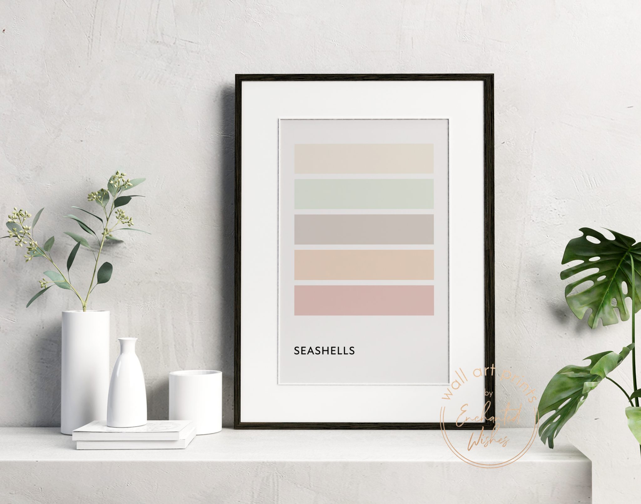 Seashells Color Swatch Print - Wall Art