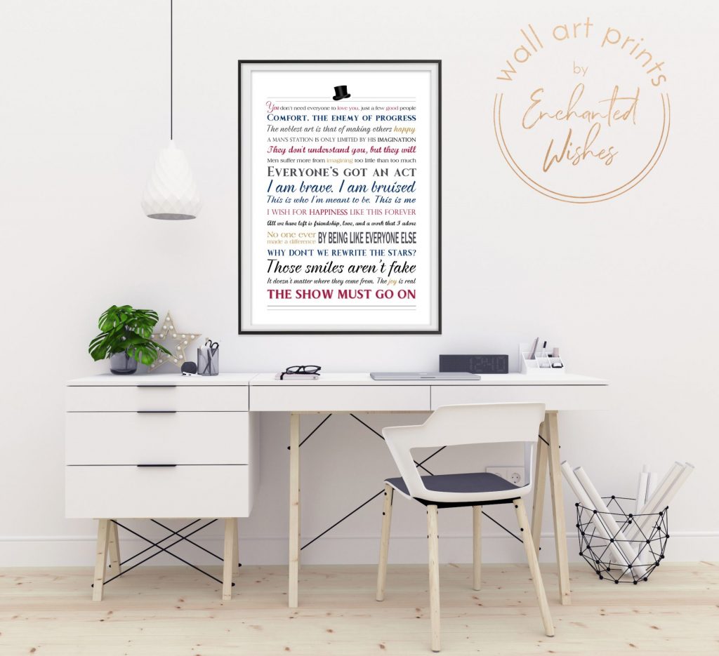 Greatest Showman Quotes Print - Movie Quote Wall Art