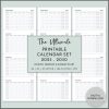 Printable calendar set