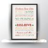 Christmas house rules print, printable