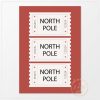 North Pole ticket print, printable