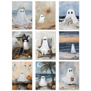 Coastal Halloween print bundle
