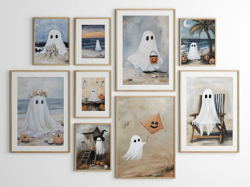 Coastal Halloween print bundle