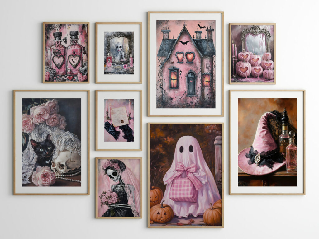 Pink Halloween Print Bundle