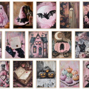 Pink Halloween Print Bundle