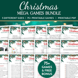 Christmas mega game bundle printable